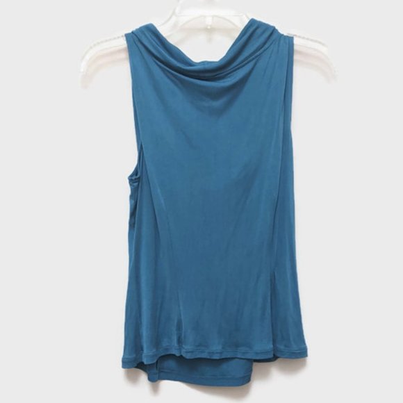 Valerie Stevens Silk Blue Sleeveless Blouse Tie - Picture 3 of 3